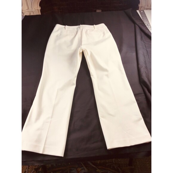 Talbots Petites White Curvy Trouser Wide Leg Flare Dress Pants Size 14 Petite - Picture 8 of 15